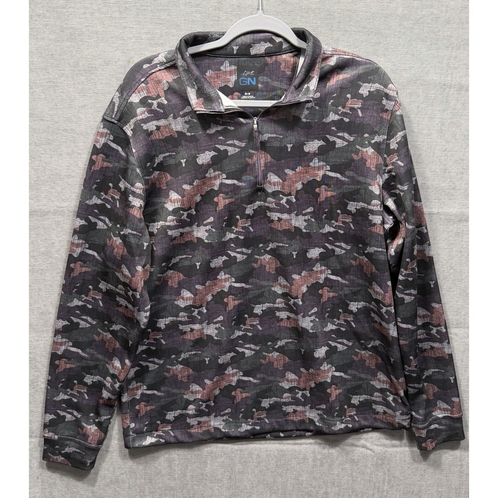 MEN'S GREG NORMAN 1/4 ZIP PULLOVER, SIZE Medium Shadow Camo